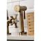 Kingston Brass KS2333NX Industrial Style Bridge Kitchen Faucet with Brass Sprayer, Antique Brass KS2333NX - alternate 2